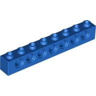 Lego kostka s otvory (kostička s dírami) 1x8, modrá (370223)